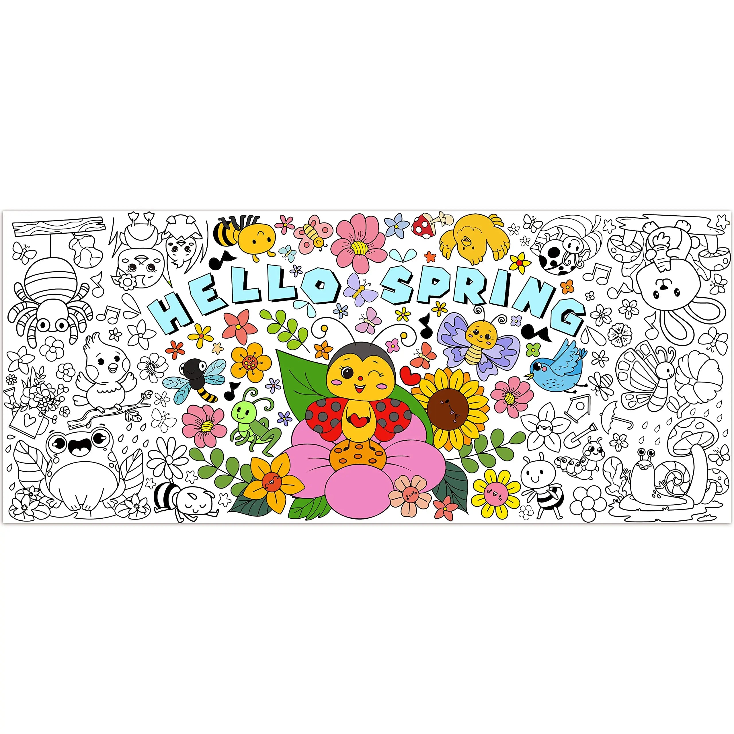 Custom Logo DIY Painting Coloring Offset Paper Roll for Kids-Customized Children's Educational Art Roll with Film Lamination