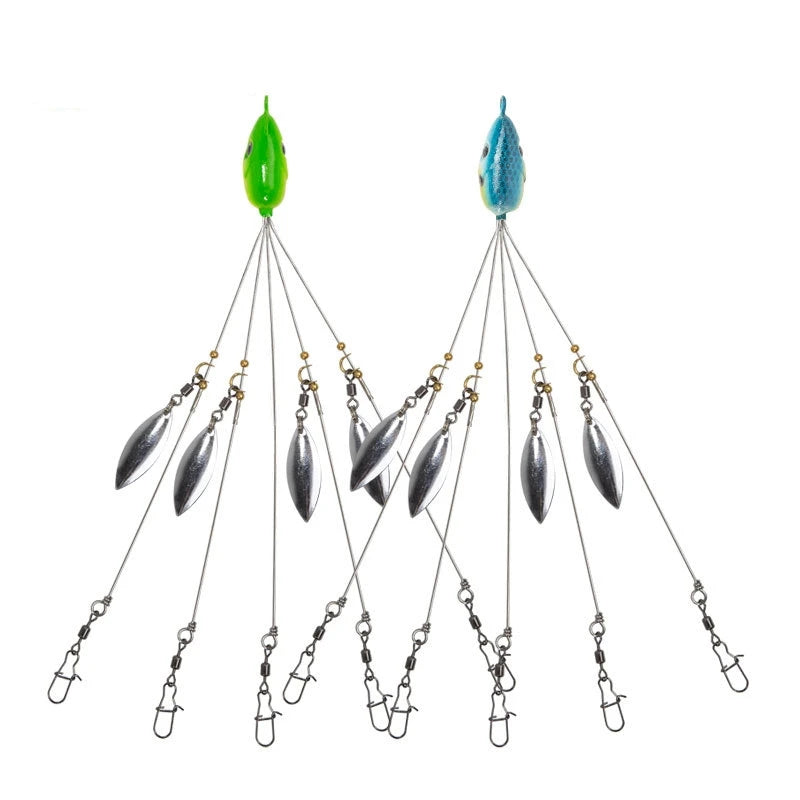 Top Right AC081 Wholesale 5 Arms Alabama Rig Umbrella Fishing Lure Rig Fishing Rig Kit Set Bass Swimming Bait for Bass