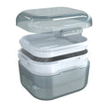 OEM Double Layered Box Soaking Dentures and Protecting Teeth Aligner case for Dental Clinics