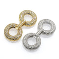 Unique Design  Jewelry Clasps Gold Rhodium Plated CZ Setting Big Size Delicate Clasp Connector for DIY Jewelry Making