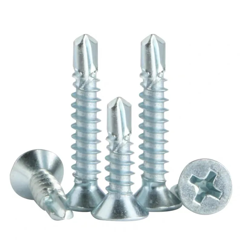 Hex Washer Head Flat CSK Head Self-drilling Screw Stainless Steel Metal Zinc DIN 7504 Size 3.5 - 6.3