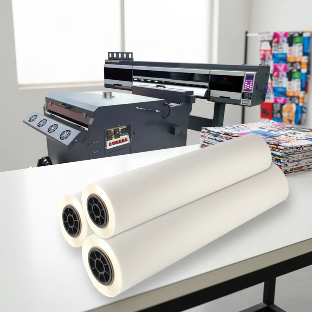 Cold Peel 30cm*100m 30*100cm 30*100 30cms 100 Mtrs Size Roll Transfer DTF Sheets PET Film for DTF Pigment Ink