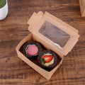5 6 10 12 Inch Mini Custom Moon Christmas Gift White Tall Round Wedding Cup Transparent Clear Window Paper Packaging Cake Boxes