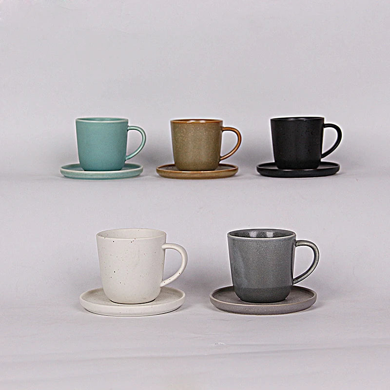 High-End Ceramic Espresso Mug with Saucer Teacup & Cappuccino Coffee Cup Middle East Style Tableware