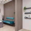 Akupanel Fireproof Oak Wooden Veneer Slat Sound Proofing Acoustic Wood Wall Panel