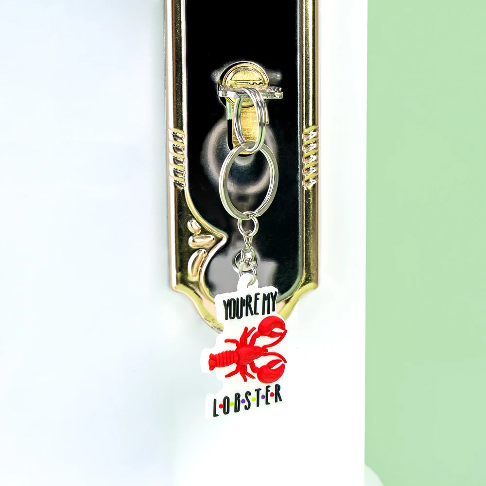Wholesale Rubber Friends TV Show Keychain Cute Keyring with Frame Door Design for Keychain Camera & Promotional Accessories