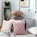 Amity Modern  Luxury Soft Solid Plush Cushion Cover Quilted Throw Pillow Decorative Home Hotel Sofa Bed