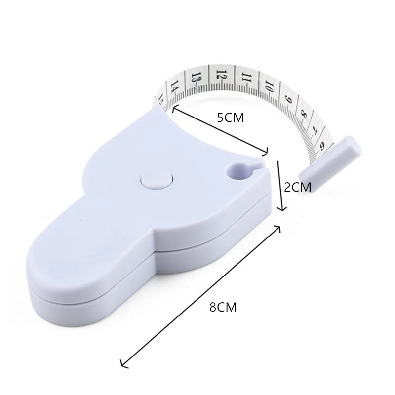 60" Plastic Rolling Fitness Sewing Body Measuring Tape Slimming Non-Stretch Fabric Blade Dual Measurement Custom Logo Metric