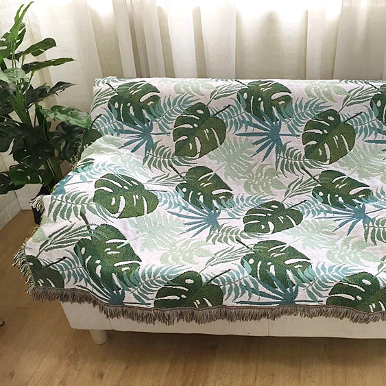 Custom Wholesale Woven Throw Blanket Plant Series Blankets Throws Tapestry Blanket