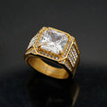 European New Design Fashion Stainless Steel Jewelry Micro Inlaid Bling Bling Rhinestone 316L Stainless Steel Finger Ring Men