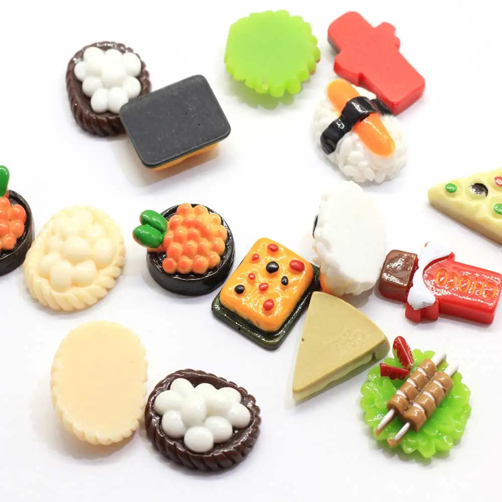 Japanese Food Series Resin Charms Simulation Sushi Craft Flatback Cabochon Diy Findings Props Craft