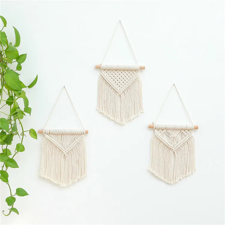 Home Decoration Accessories Modern Luxury pink Ornament Boho Party Decorations Custom Macrame Wall Hanging Tapestry