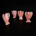 Huiying New Large Quantities rose quartz stone hand made 2 inch cute small angel natural stone engrave angel crafts
