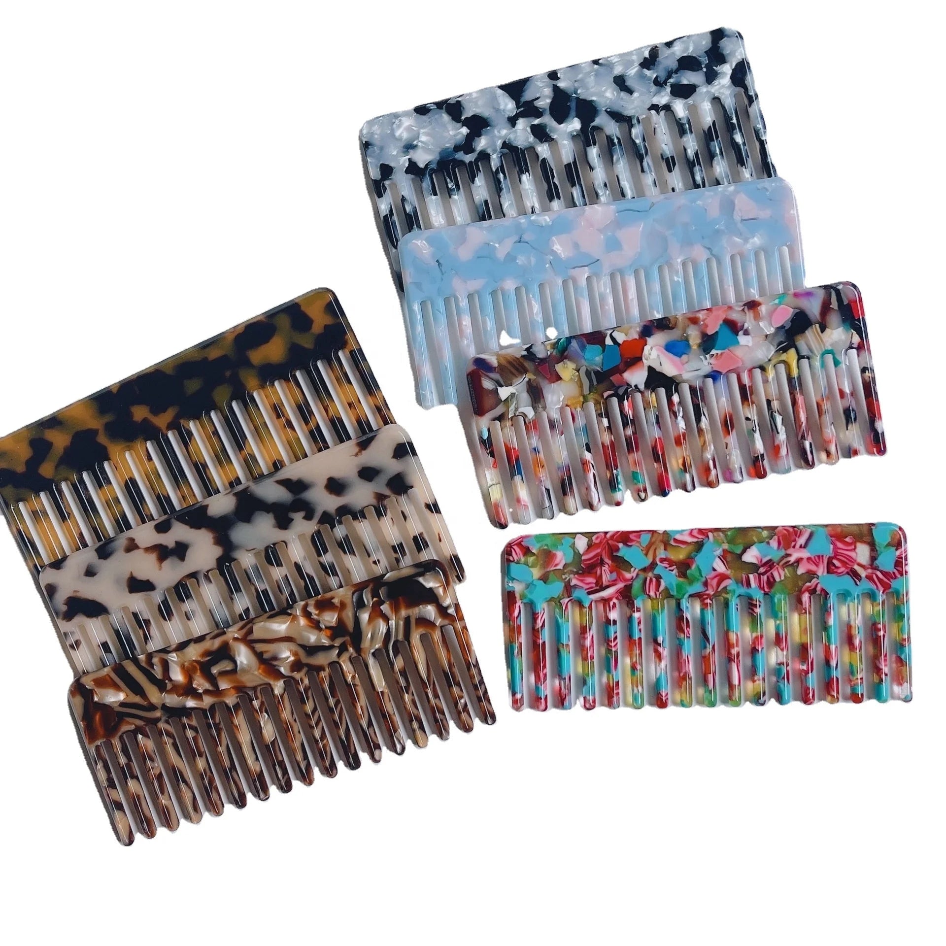 Simple Retro Girl Antistatic Hair Accessories Tortoiseshell Large - Toothed Cellulose Acetate Comb