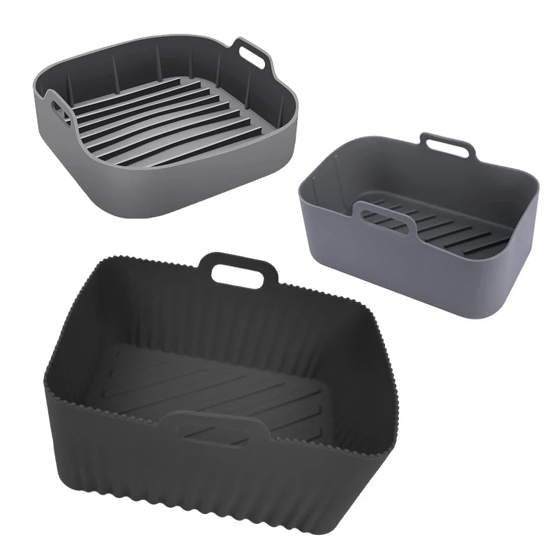 Air Fryer Silicone PotFood Safe Heat Resistant Easy Cleaning Non Stick Air Fryers Silicone Liner for Basket Accessories