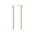 Nagosa Minimalist Women Jewelry 18k Gold Vermeil 925 Sterling Silver Cubic Zirconia Tennis Chain Stud Earrings