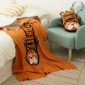 New Year of the Tiger Gift Cute and Funny Knitted Children's Warm Blanket Wearable Travel Tv Picnic Knitted Throw Blanket