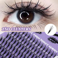 Premium PBT Fiber Lashes 0.04mm Flat Base Individual Spire Eyelashes Extension Wispy Manga Cluster Lashes Professional Salon