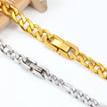 Unique Stainless Steel Clasp for Cuban Chain Different Size 18K  PVD Plated Foe Making Necklace and Bracelets Jewelry Findings