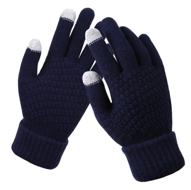 K1113 Women Touch Screen Gloves Phone Pad Knitting Windproof Gloves Winter Warm Wear Touch Screen Gloves