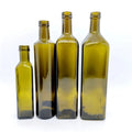250ml Amber Square Olive Oil Glass Bottle Empty Marasca Glass Bottle for Cooking Olive Oil Glass Bottle