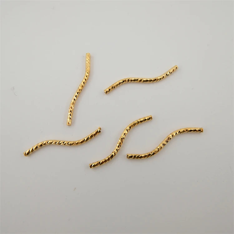 Jewelry Tube in Jewelry Findings & Components 18K Gold Plated Can Across Wire Bracelet Brass Spacer Beads for Jewelry Making