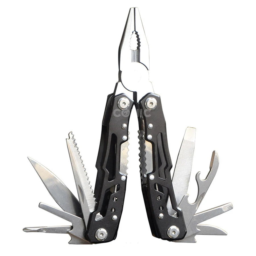14 in 1 Foldable Multi-Tool Pocket Knife Pliers for Camping Survival Hiking Outdoor Tactical Hunting Rescue Multipurpose Pliers