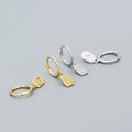 925 Sterling Silver Geometric Rectangular Pendant Octet Star Cz Drop Earrings Gold Plated Jewelry Gifts