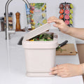 Kitchen Compost Bin Easy Clean Food Waste Bin for Kitchen with Handles Countertop Compost Bin Kitchen Food Scrap Pail Bucket