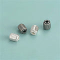 7*9mm Vintage 925 Sterling Silver Straight Grain Lantern Beads Barrel Shape Vertical Stripe Spacer Beads for Jewelry Making