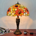 Table Lamp Tiffany Shades Glass Base Decoration Style Tifani Light Lampe Antique 16 Inch European Sun Flower Tifany Lamps