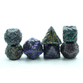 High Quality Customizable 7pcs Polyhedral Shape Metal Dice Set Rainbow-Colored Round Edge for Dnd Game Good Price