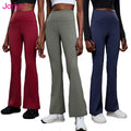 Hot Selling Office LadiesThrowback Flared Leg Yoga Pants Nude Feeling Flared Trackpants Women Gym Fitness Running Wear Trousers