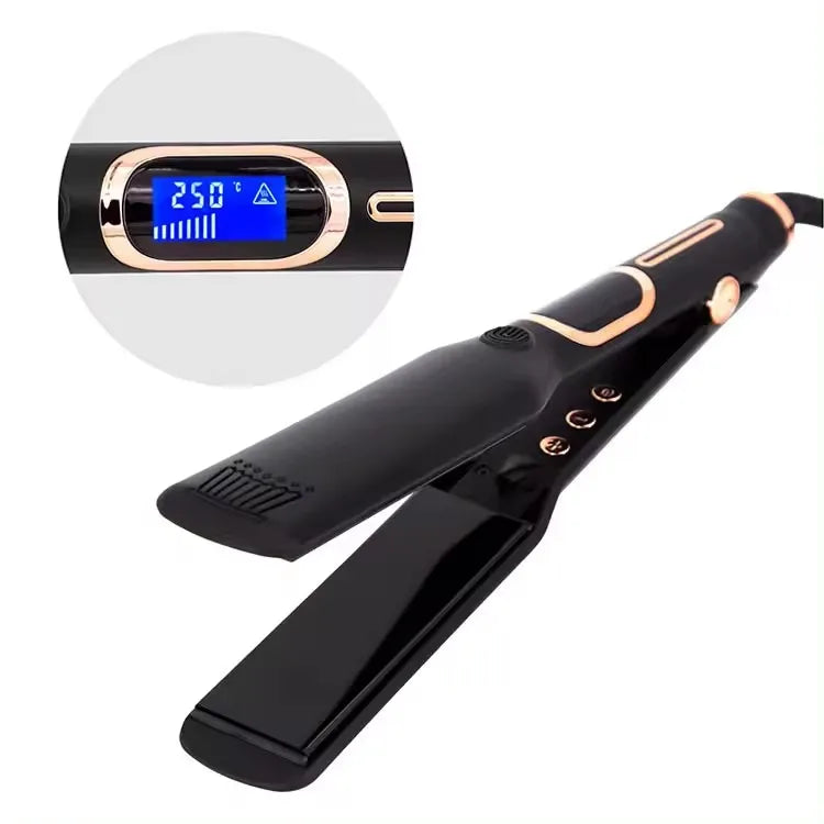 Professional Salon Hair Straightener with Fast MCH Heating Titanium and Plastic Plate Type Flat Iron by Nano Titanium