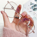 2024 Anti-blue Light Glasses Retro Bear Glasses Student Myopia Glasses Wholesale