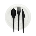 CPLA Disposable Biodegradable Plastic Tableware Set-Eco-Friendly Camping Outdoor Use Compostable High Temperature Resistance