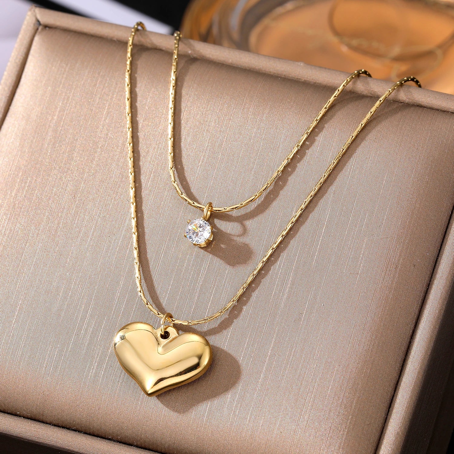 New Women Jewelry 18K Gold Plated Butterfly 316L Stainless Steel Necklace Wholesale