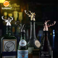 Zinc Alloy Deer Liquor Pourer Animal Head Pour Spouts for Liquor Bottles Jagermeister Liquor Dispenser