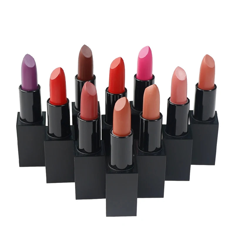 Private Label Painless Lipstick Matte Waterproof Long Lasting Vegan Lipsticks With Custom Lipstick Packaging
