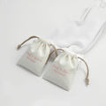 Custom 8x10 cm Cotton Drawstring Pouch Bags Reusable Eco-Friendly Jewellery Container with Personalised Logo