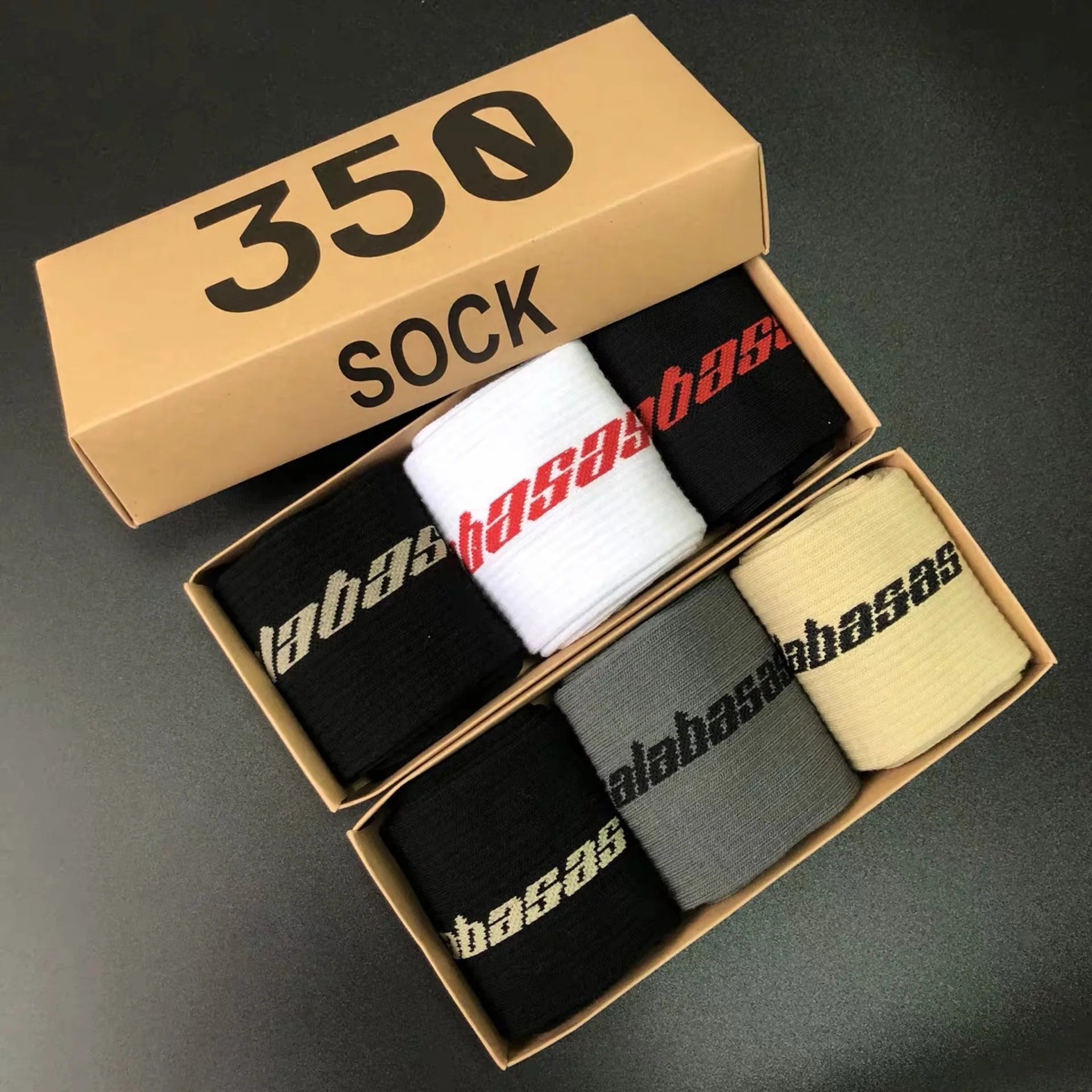 3-Pair Gift Box Soft and Non Slip Mens Bamboo  Crew Socks logo Socks Custom