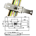 35mm Metal Guide Rail Clip Solid State Relay Adapter Bracket Mounting Buckle for Guide Rail Mounting