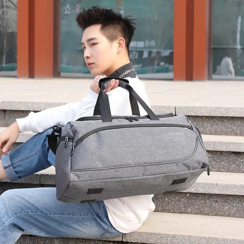 Outdoor Direct Factory Nylon Gym Bag Borsone Waterproof Sports Travelling Camping OEM Custom Logo Travel Duffel Gym Fitness Bag