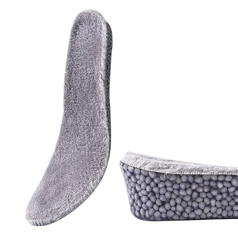 Wholesale Popcorn Silicone Lamb Fluff Insoles Both Height Increasing and Thermal Insoles Lamb Wool Insoles MOQ 1 Pair