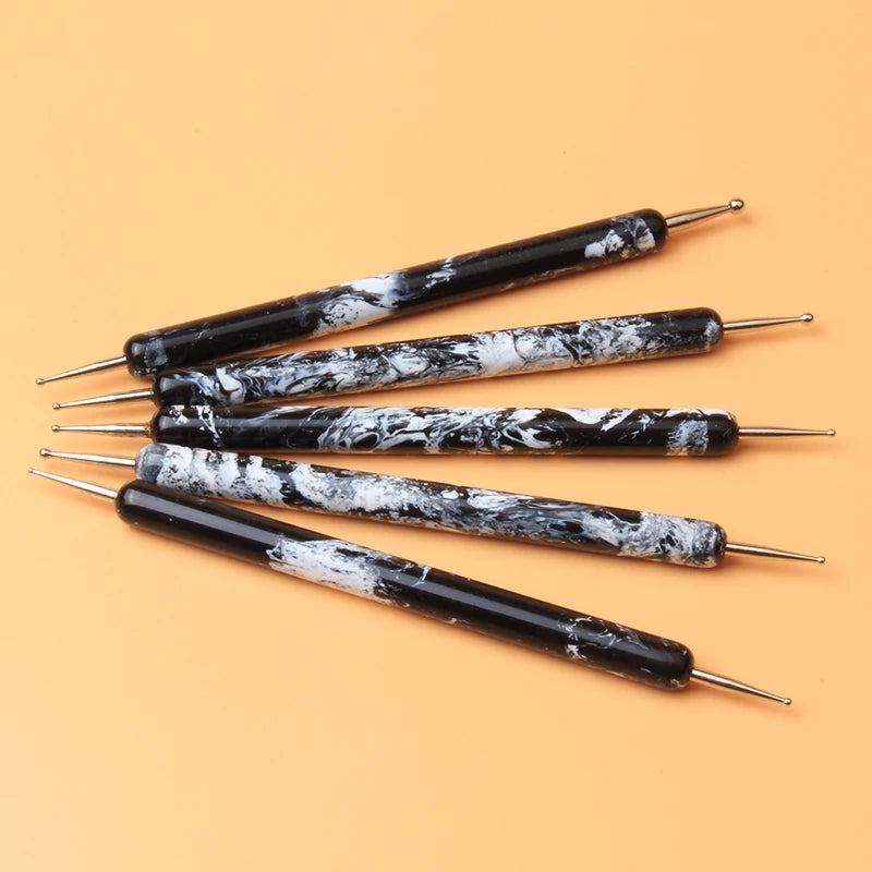 5pcs Drill Pen Manicure Double-ended Drill Pen Carbide Nail Drill Bits Set