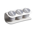 Kitchen Accessories 3-Piece Spice Jar Set with Salt Pepper Rack Seasoning Container Box for Food Use Essential Cooking Tools