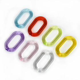 Meetee BF876 Handmade Acrylic Transparent Chain Bag with Plastic Ring Plate Can Be Combined Other Accessories Color Transparent
