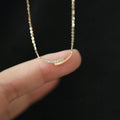 Simple Design Girls Gifts 925 Sterling Silver Necklace with Arc Zirconium Pendant Necklace