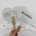 Factory Price Hot Selling Summer Customized Printing Portable Heart Paper Fan for Promotional Gifts