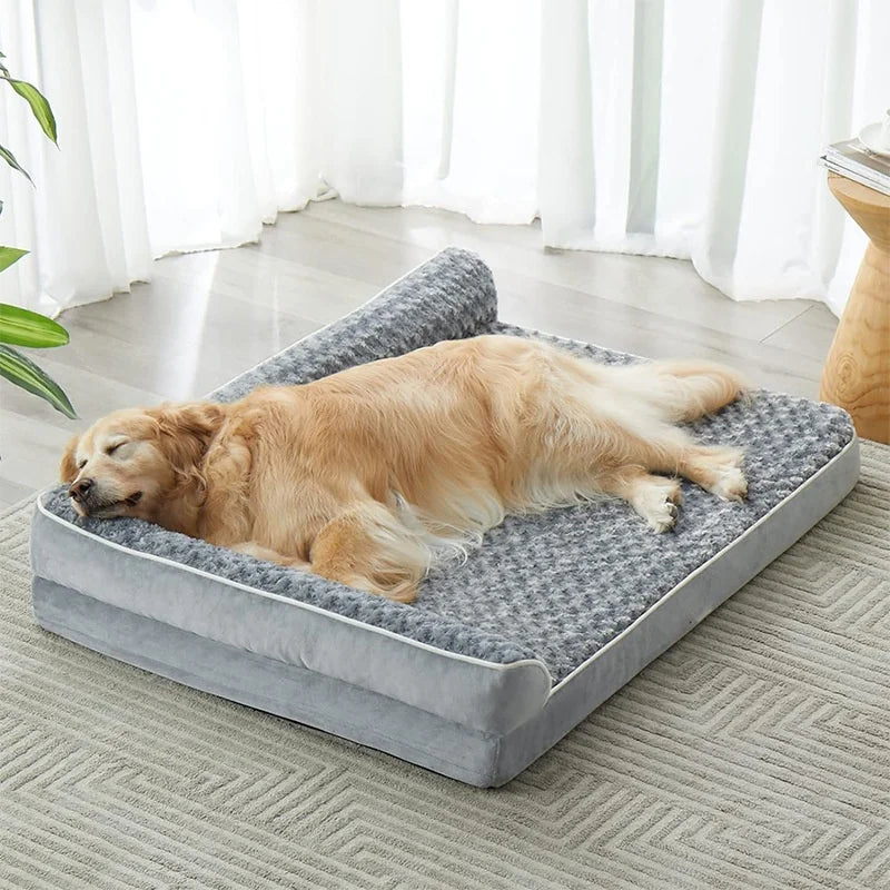 All-Year-Round Neutral Dog Kennel Winter Heattech Pet Sofa Bed Breathable Cloth with Solid Pattern Comfortable Square Pet Bed